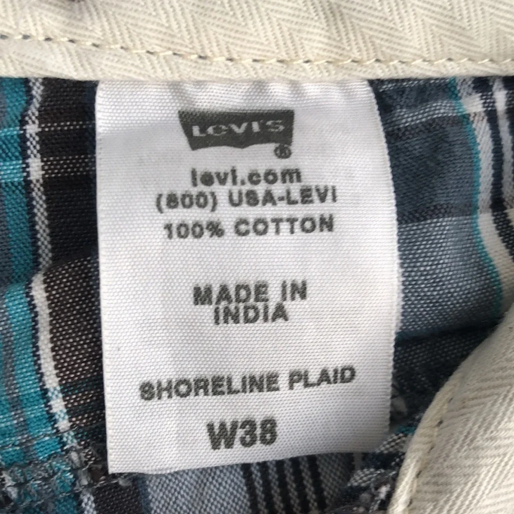 Levi’s cotton plaid shorts